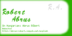 robert abrus business card