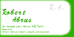 robert abrus business card